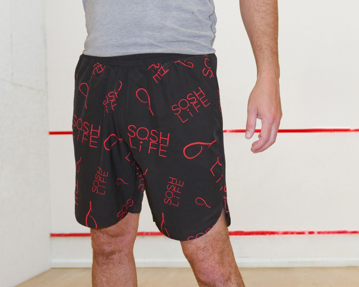 A1 Shorts Sqsh Life Red/Black